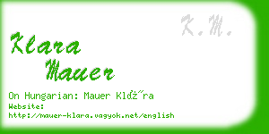 klara mauer business card